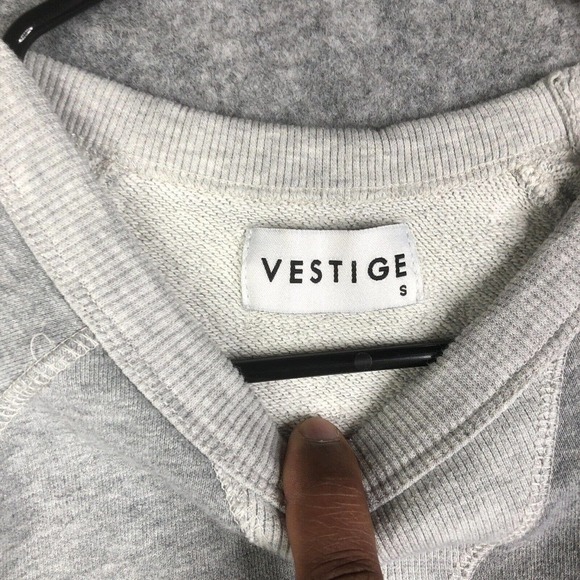 Vestige Crewneck Pullover Sweatshirt Size Small Gray Single V Adult - Picture 5 of 8